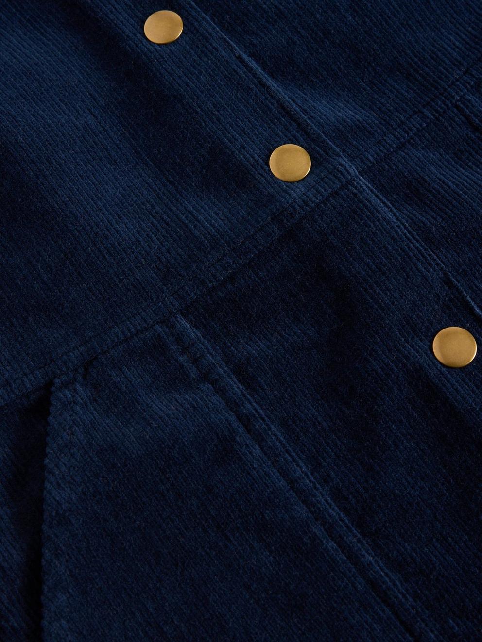 Girls Cord Pinafore in DARK NAVY - FLAT DETAIL