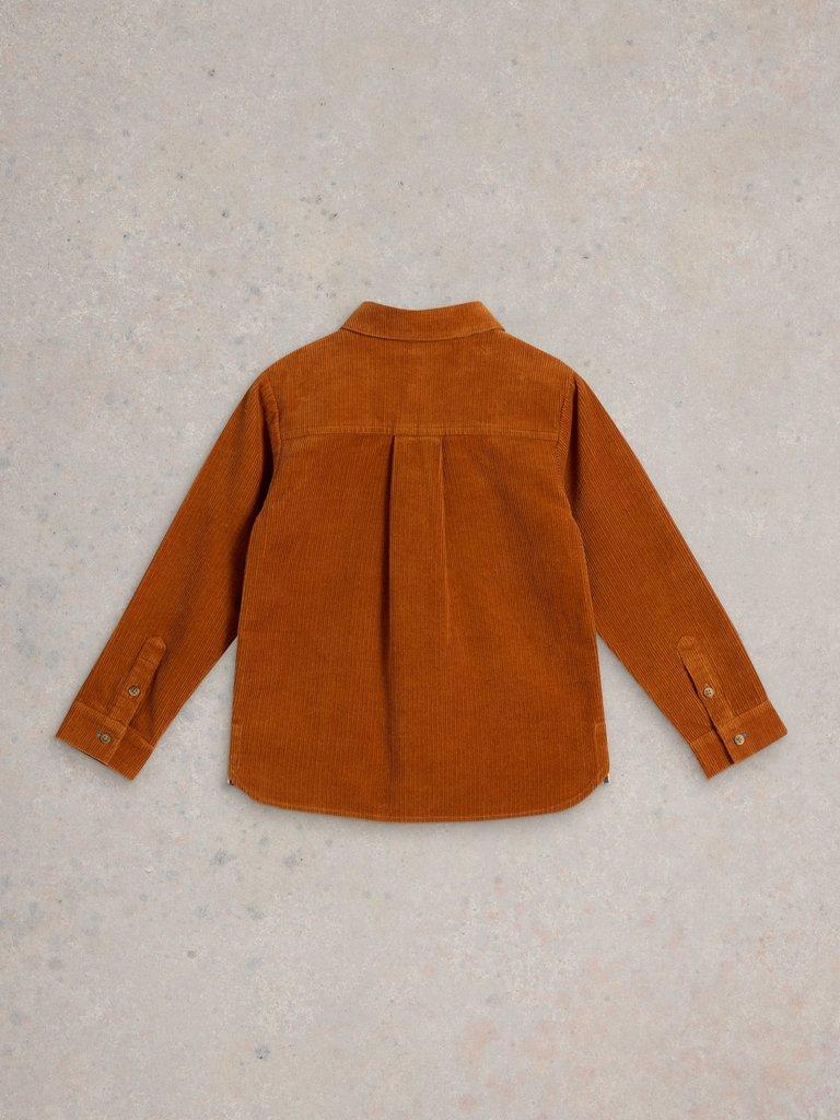 Cord Organic Overshirt in DK ORANGE - FLAT BACK