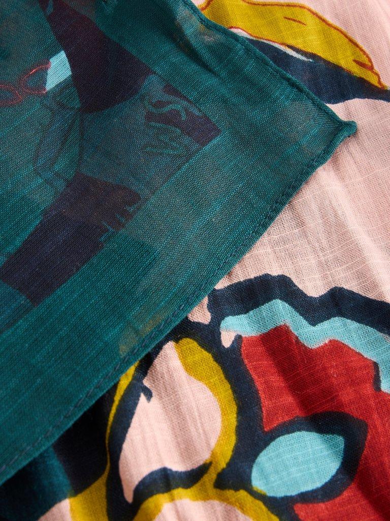 Horsing Around Scarf in NAVY MULTI - FLAT DETAIL