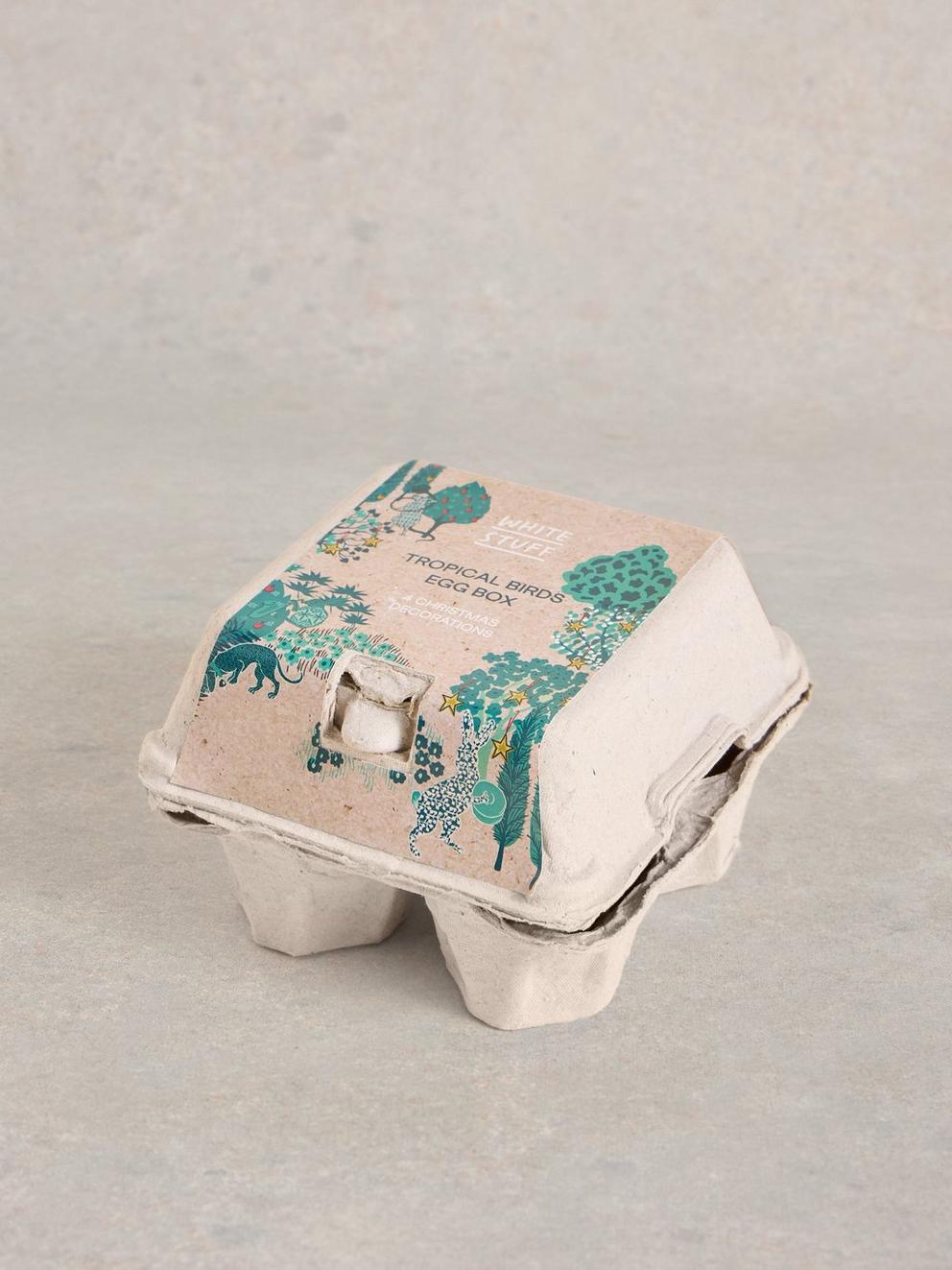Tropical Birds Egg Box in NAT MLT - FLAT BACK