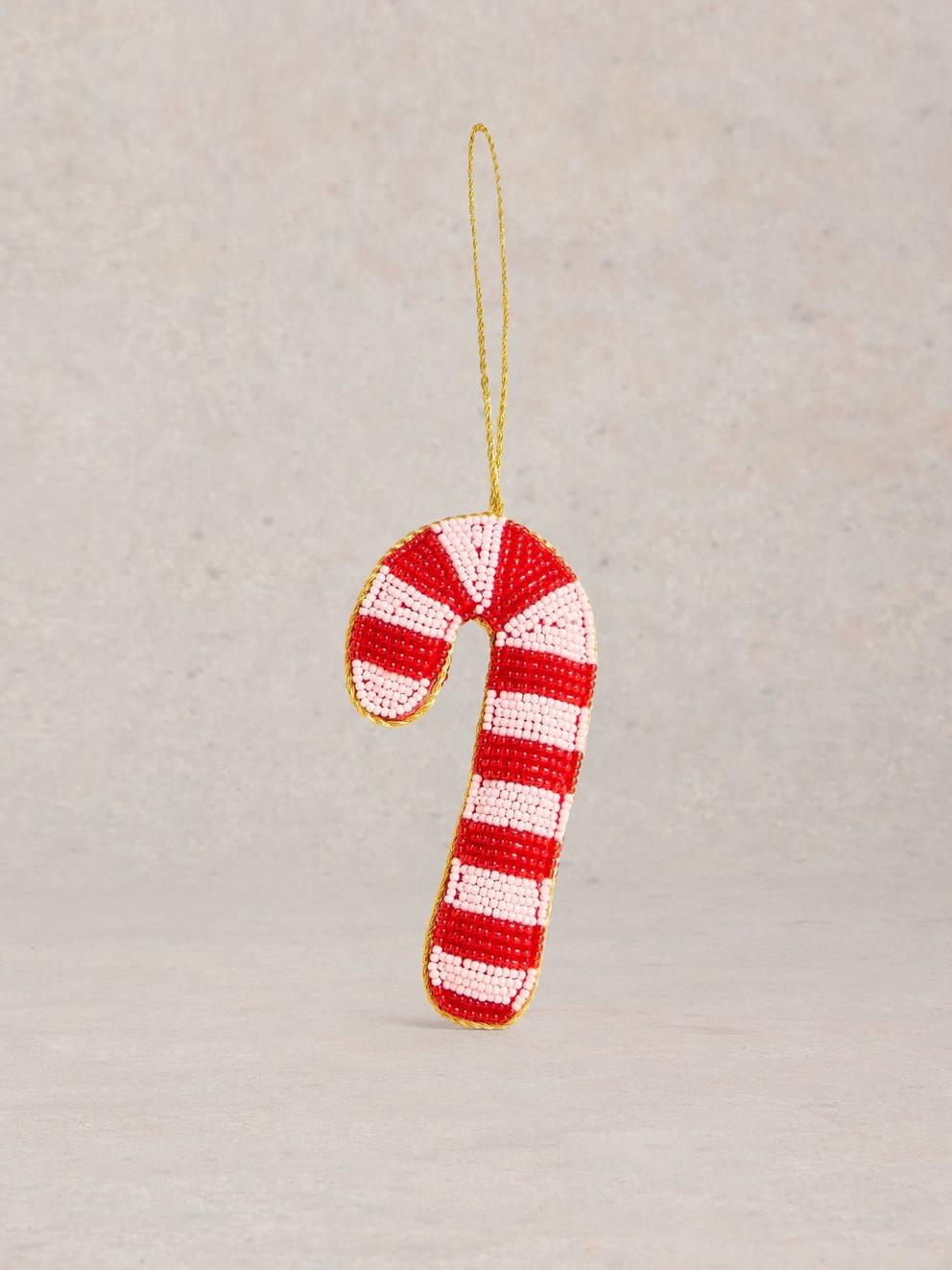Candy Cane Hanging Dec in PINK MLT - FLAT FRONT