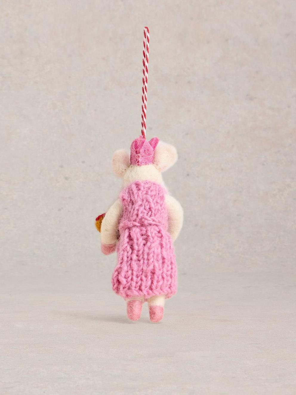 Fizz Mouse Hanging Dec in PINK MLT - FLAT DETAIL