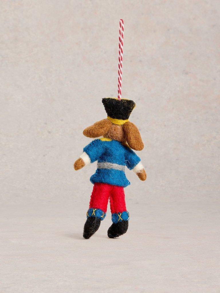 Dog Nutcracker Hanging Dec in RED MLT - FLAT DETAIL