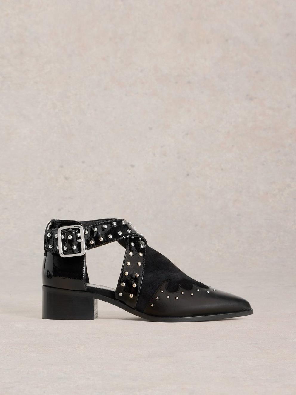 Studded Ankle Boot in PURE BLK - LIFESTYLE