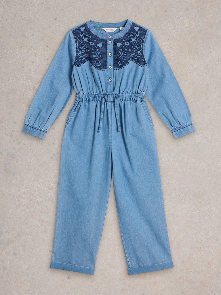 Girls Chambray Jumpsuit in CHAMBRAY BLUE White Stuff