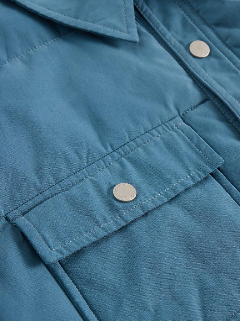 Sussex Padded Jacket in DK BLUE - FLAT DETAIL