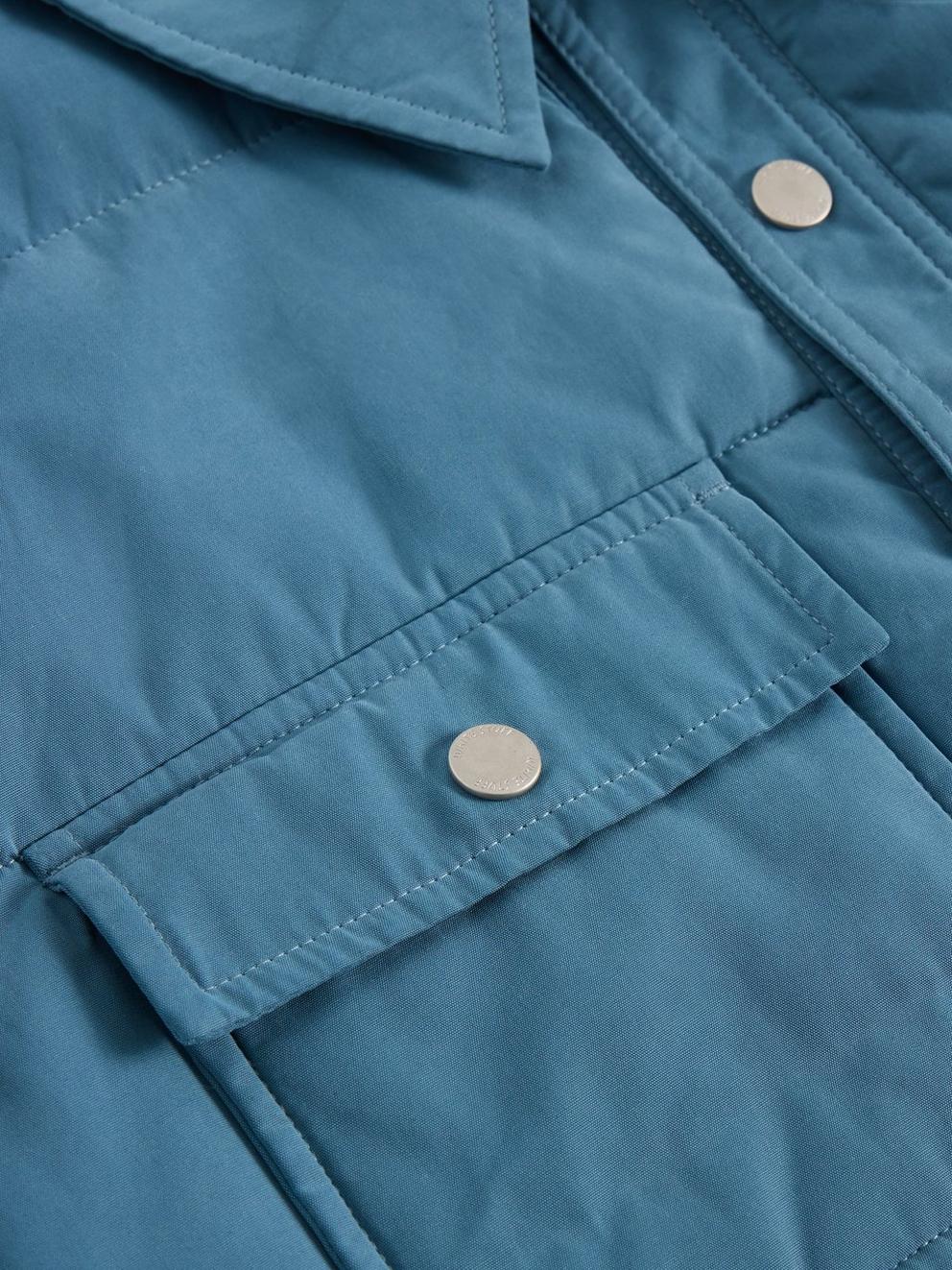 Sussex Padded Jacket in DK BLUE - FLAT DETAIL