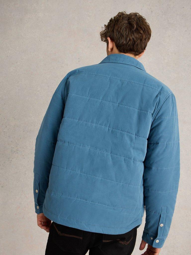 Sussex Padded Jacket in DK BLUE - MODEL BACK