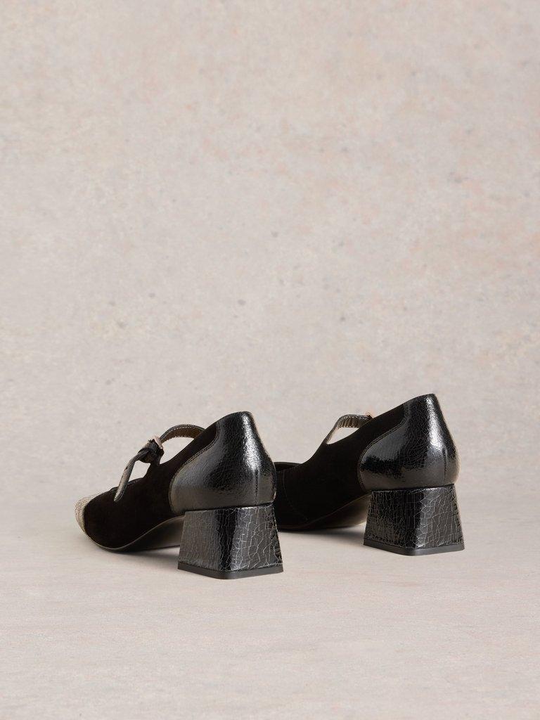 Dorothy Mary Jane Heel in PURE BLK - FLAT BACK