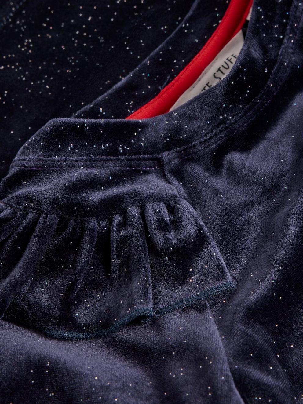 Girls Sparkle Top in DARK NAVY - FLAT DETAIL
