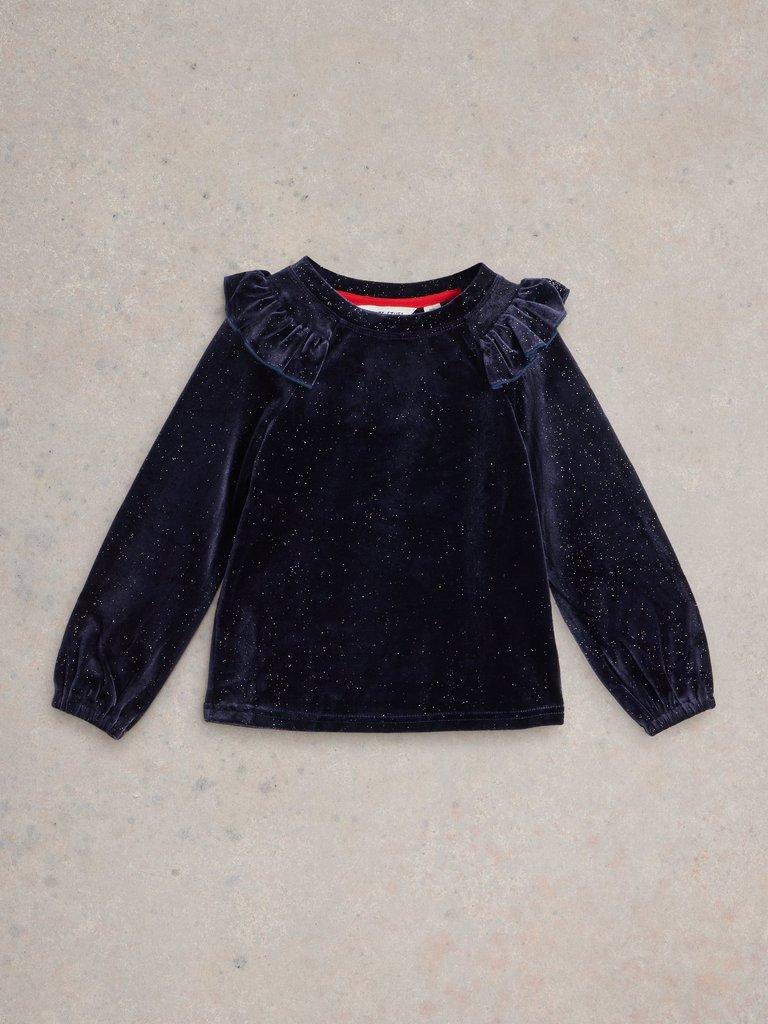 Girls Sparkle Top in DARK NAVY - FLAT FRONT