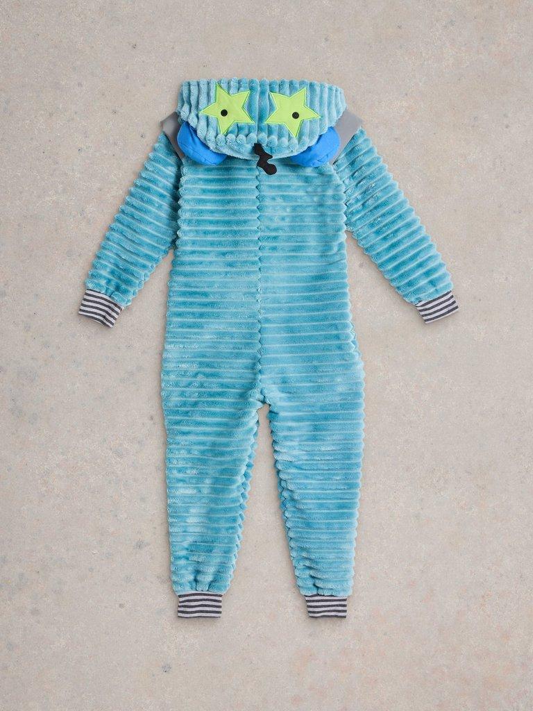 Boys Robot Onesie in LGT BLUE - FLAT BACK