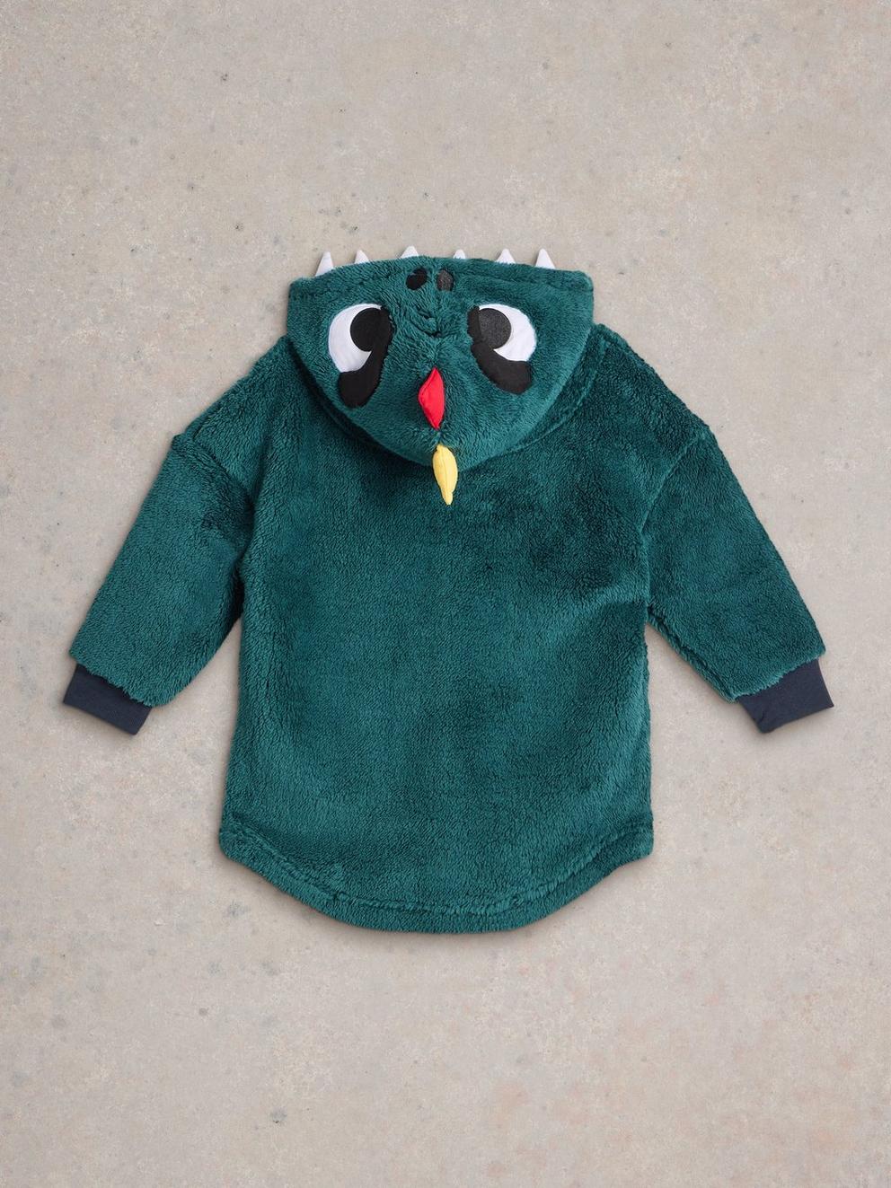 Monster Cosy Hoodie in BRT TEAL - FLAT BACK