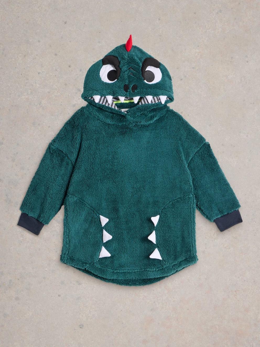 Monster Cosy Hoodie in BRT TEAL - FLAT FRONT