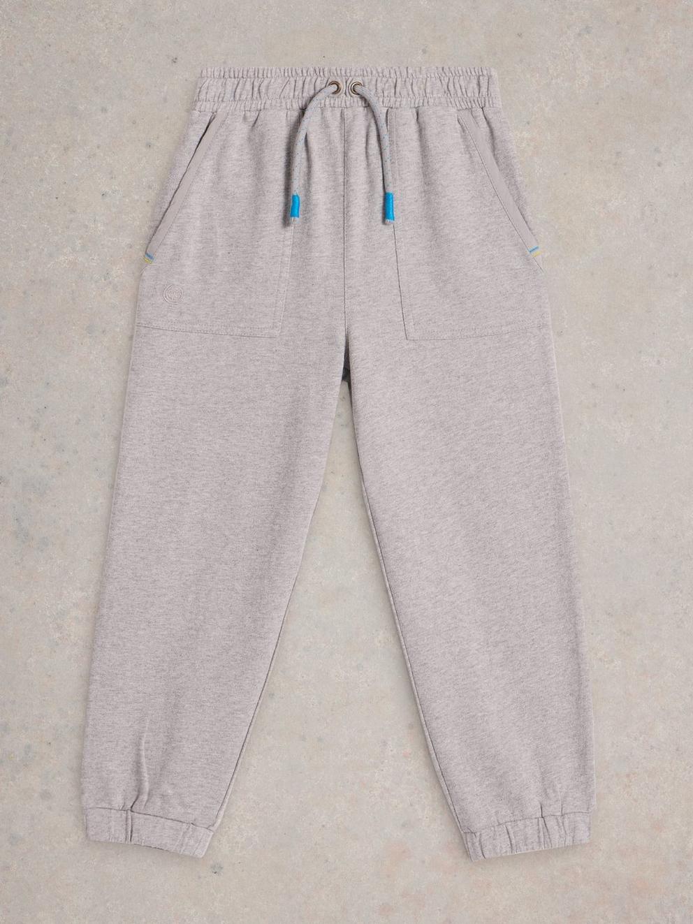 Freddy Jersey Jogger in GREY MARL - FLAT FRONT