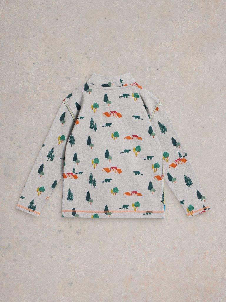 Jack Woodland Funnel Sweat in GREY MLT - FLAT BACK