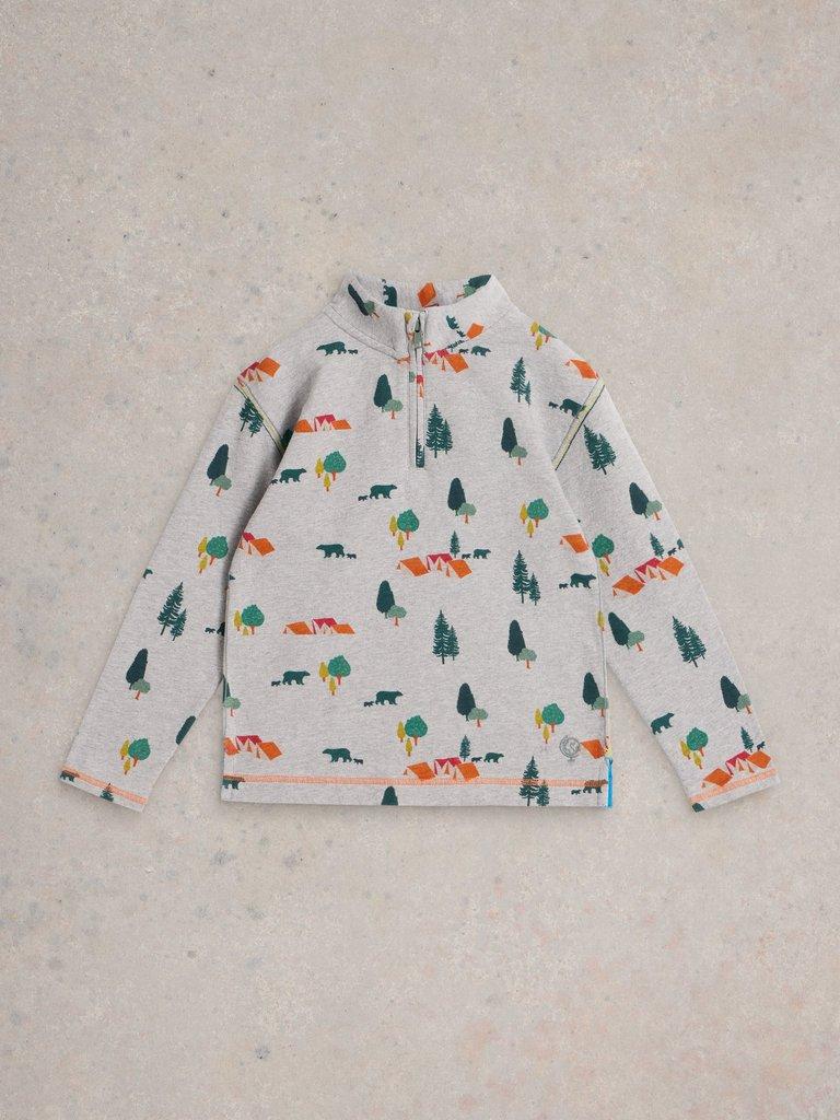 Jack Woodland Funnel Sweat in GREY MLT - FLAT FRONT