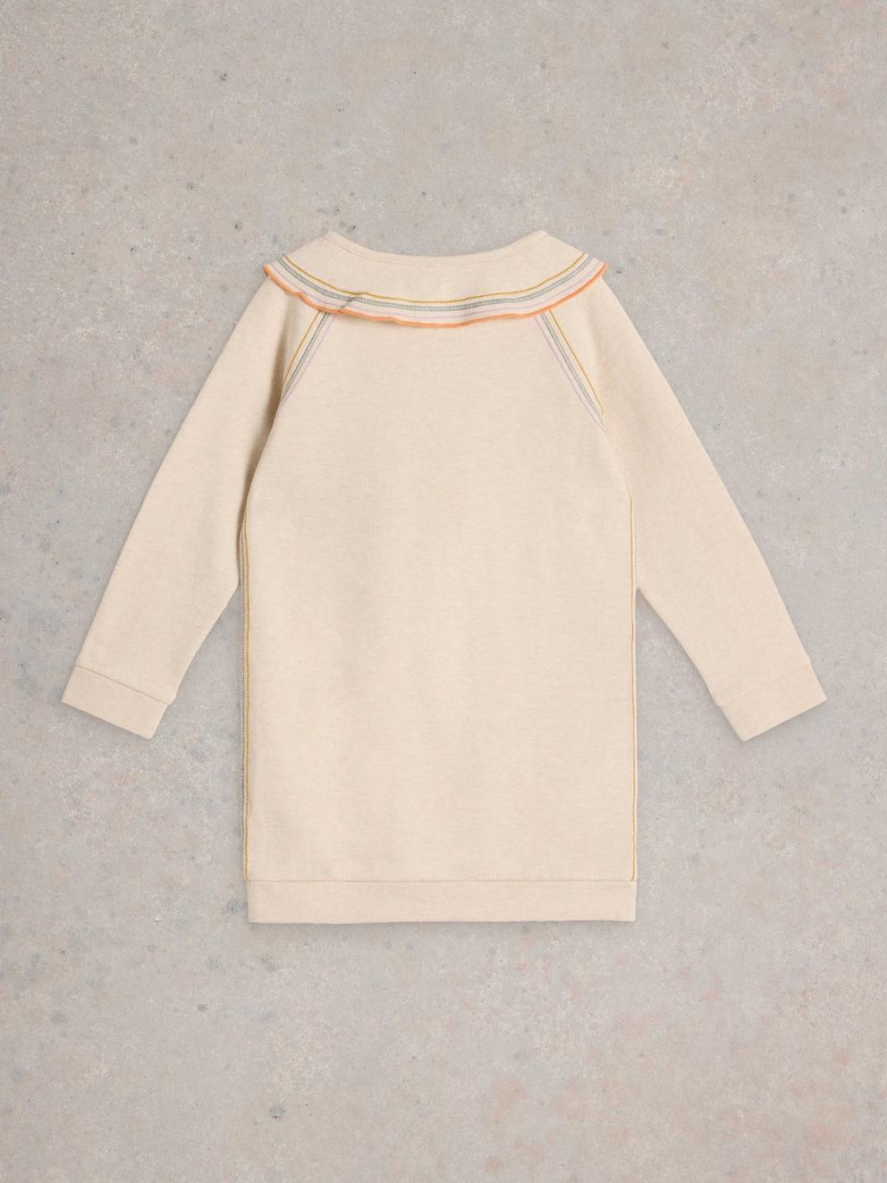 Mirabelle Sweatshirt Dress in LGT NAT - FLAT BACK