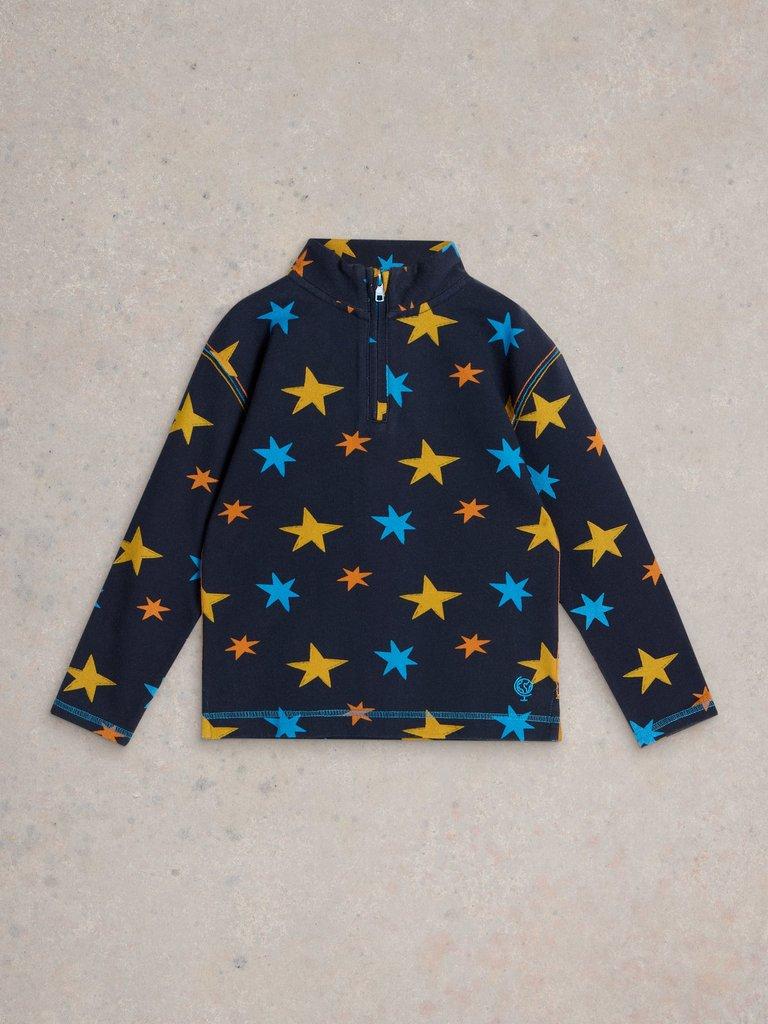 Jack Star Funnel Sweat in NAVY MULTI - FLAT FRONT