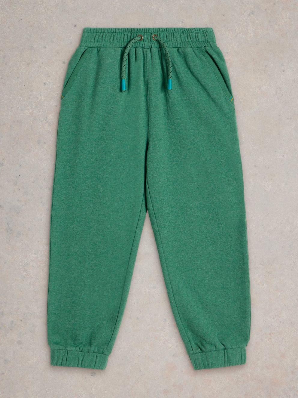 Nelly Jersey Jogger in MID GREEN - FLAT FRONT