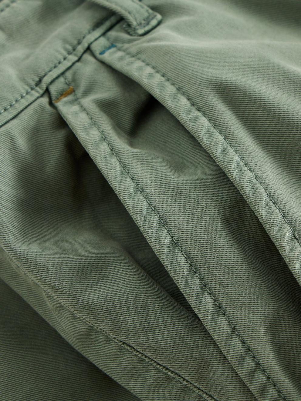 Everleigh Cargo Trouser in MID GREEN - FLAT DETAIL