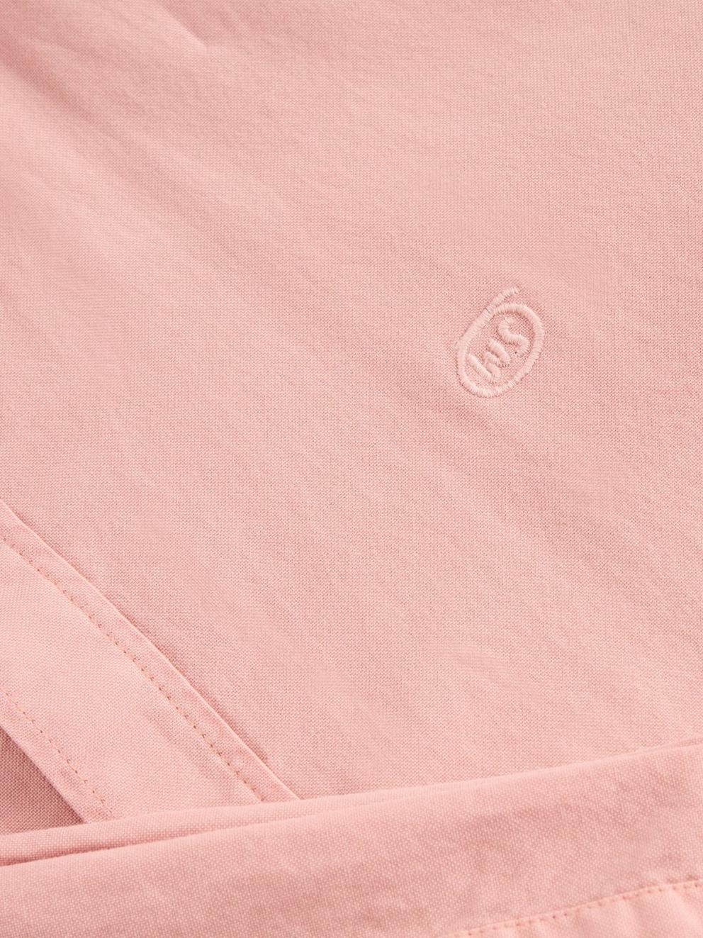 Bruton Oxford Shirt in LGT PINK - FLAT DETAIL