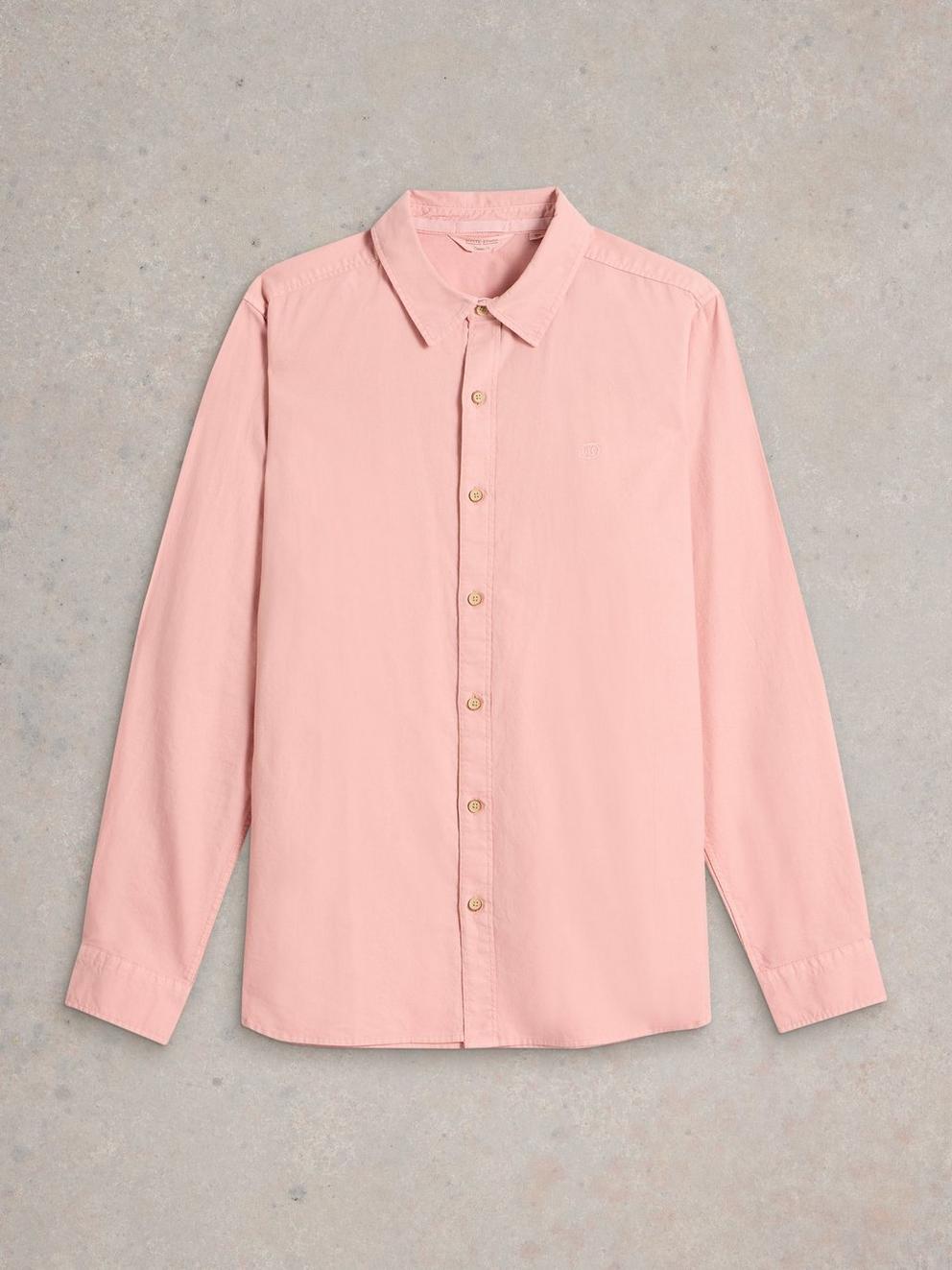 Bruton Oxford Shirt in LGT PINK - FLAT FRONT