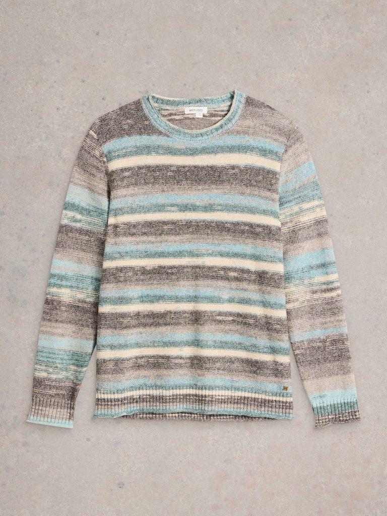 Spacedye Knitted Jumper in BLUE MLT - FLAT FRONT