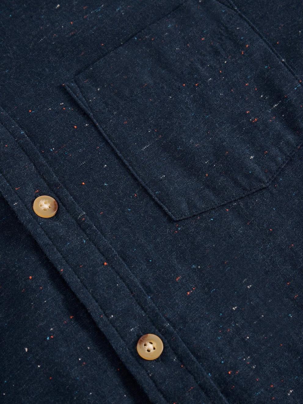 Nep Oxford Shirt in DARK NAVY - FLAT DETAIL