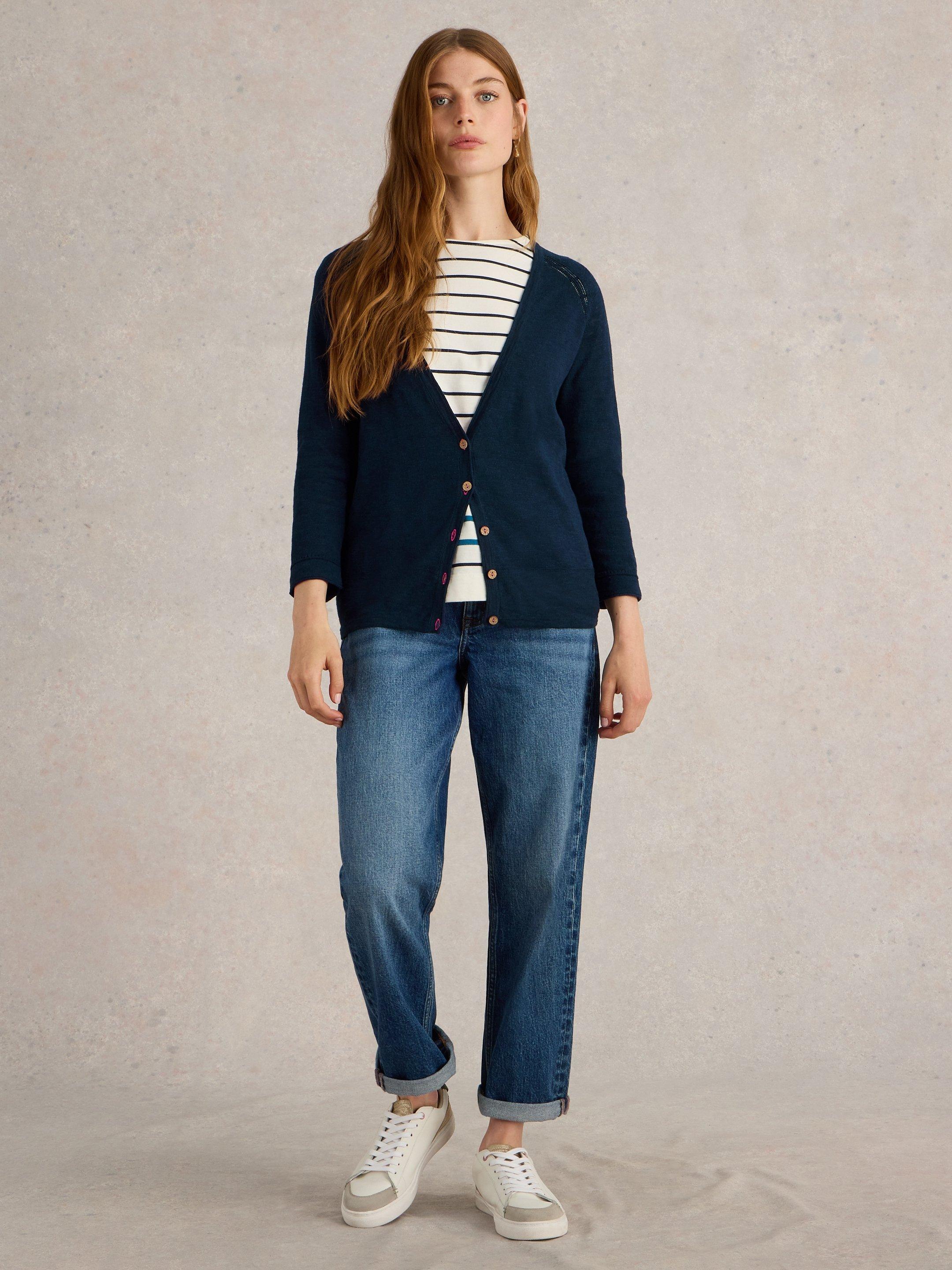 Dark navy cardigan best sale