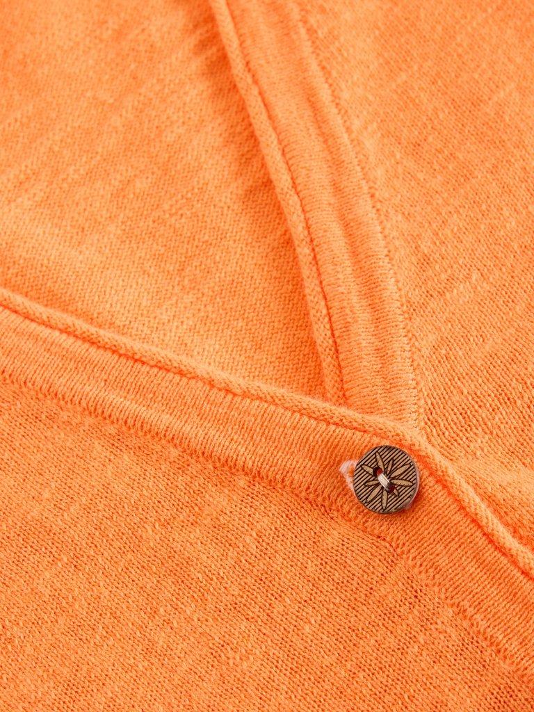 NARIA CARDI in MID ORANGE - FLAT DETAIL