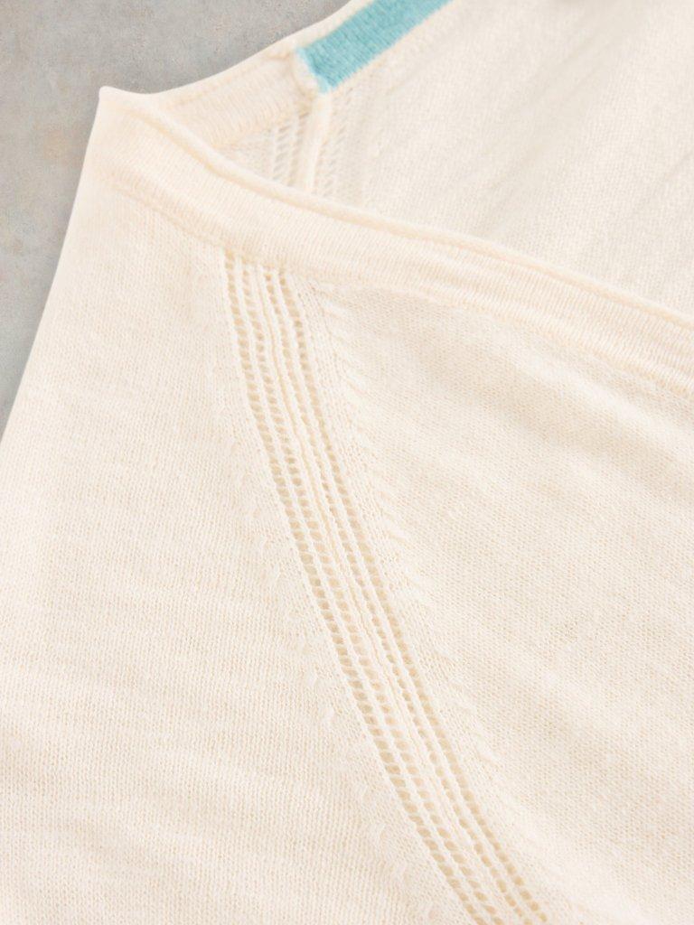 NARIA CARDI in NAT WHITE - FLAT DETAIL