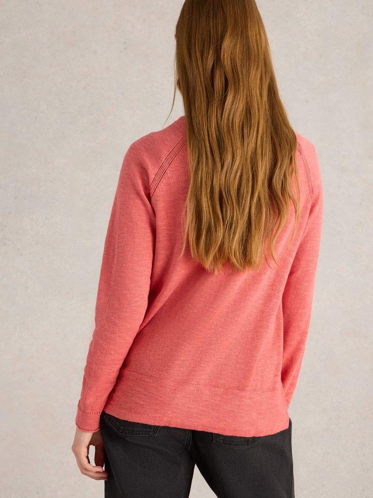 NARIA JUMPER in DUS PINK - MODEL BACK