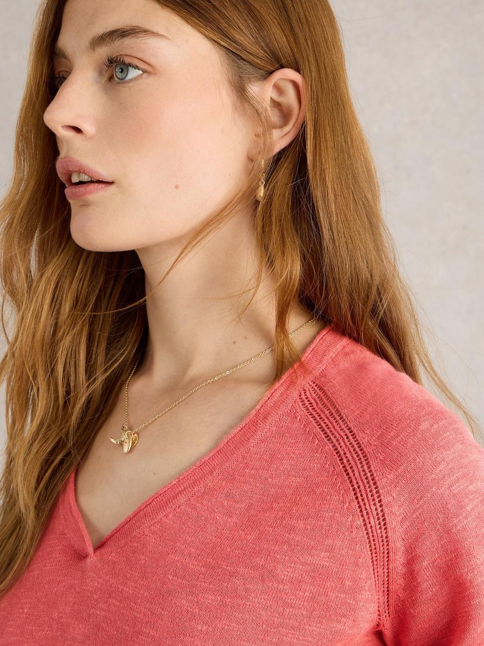 NARIA JUMPER in DUS PINK - MODEL DETAIL