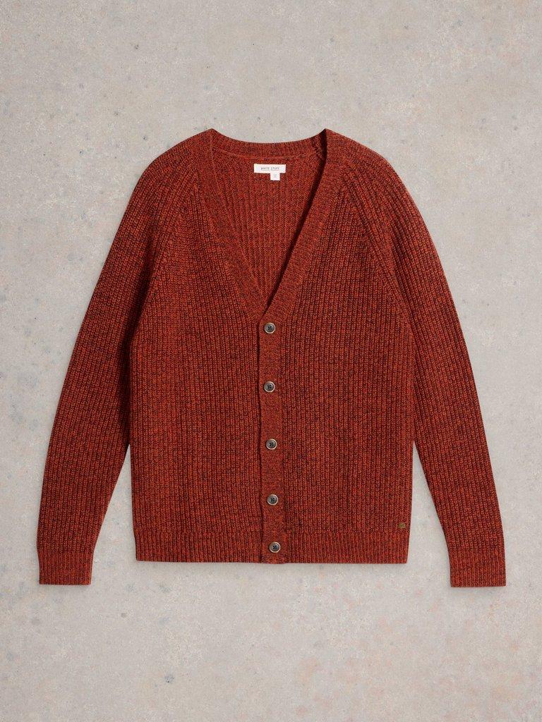 Twisted Cardigan in DK ORANGE - FLAT FRONT