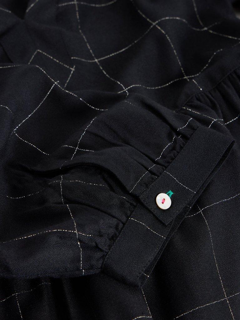 Orla Check Dress in BLK MLT - FLAT DETAIL