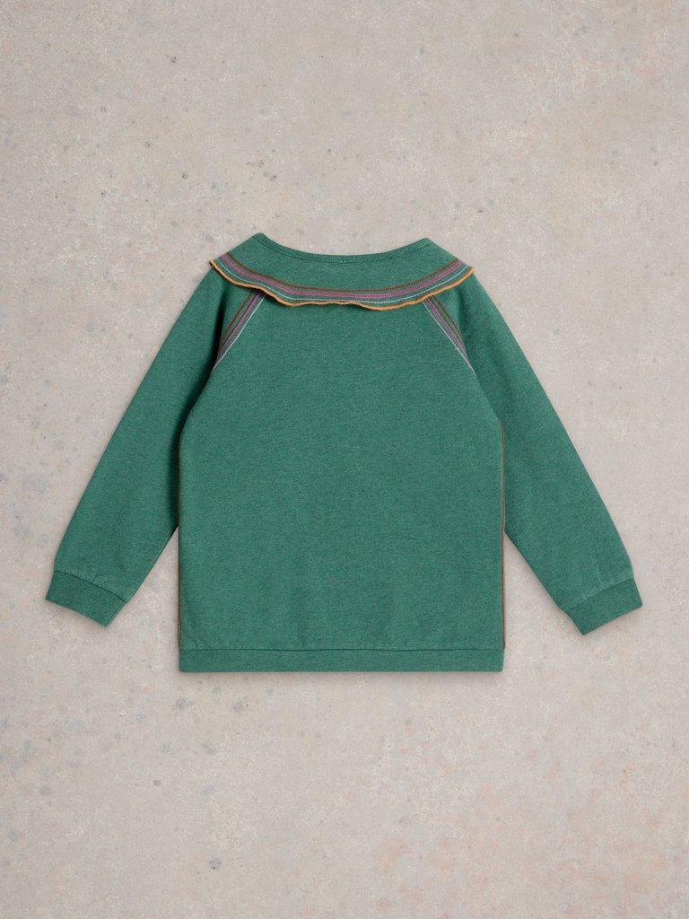 Kids Dawna Crew Neck Sweat in DK GREEN - FLAT BACK