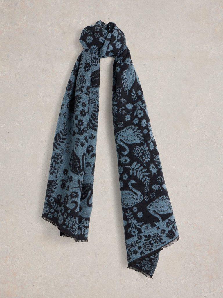 Selma Midweight Scarf in BLUE MLT - FLAT FRONT