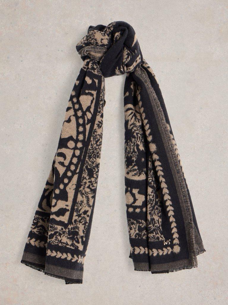 Selma Midweight Scarf in NAT MLT - FLAT FRONT