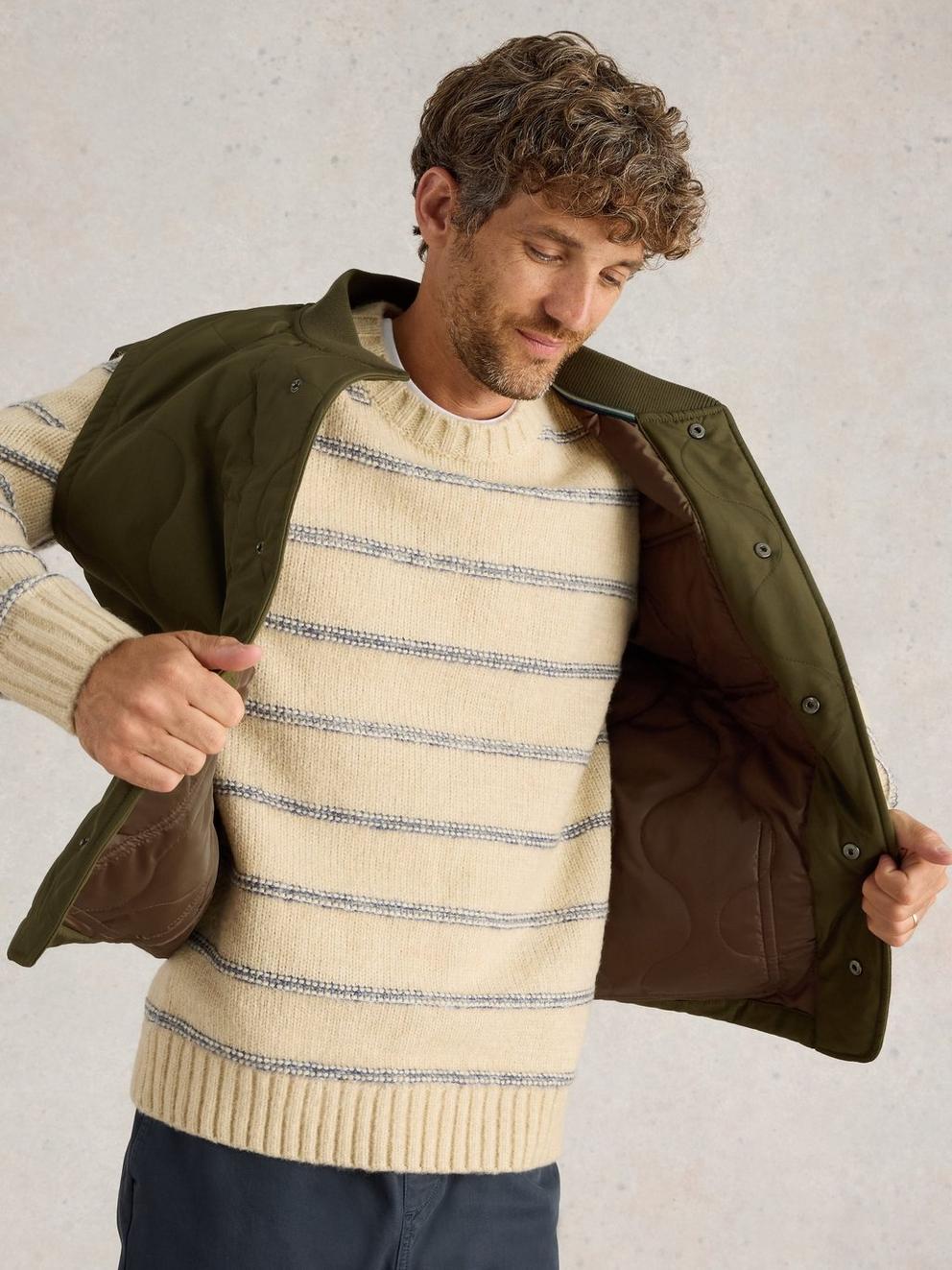 Tenby Quilted Gilet in KHAKI GRN - LIFESTYLE