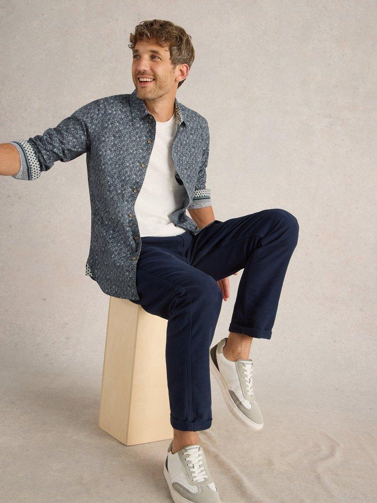 Bike Tyres Printed Shirt in NAVY PR - LIFESTYLE