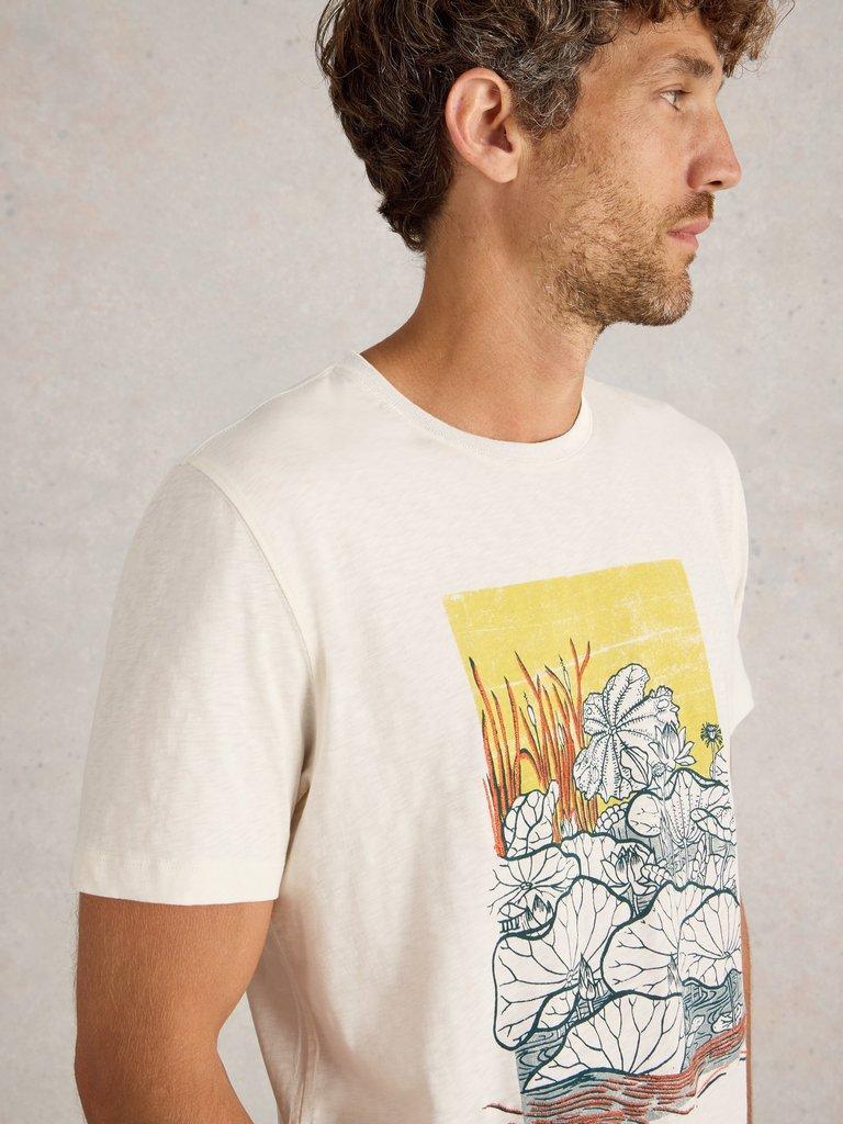 Lilypad Graphic Tee in WHITE PR - MODEL DETAIL