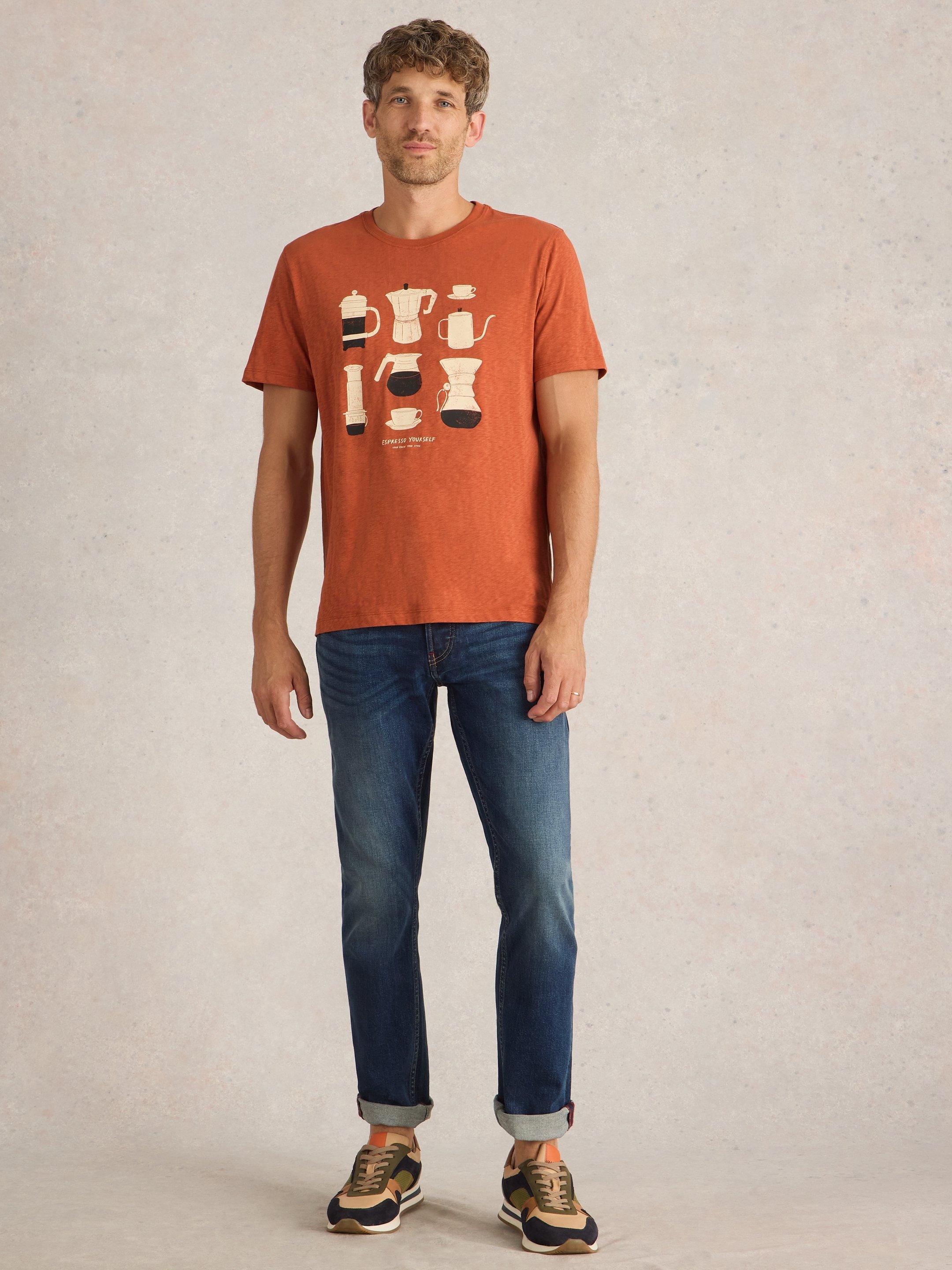 A4 Men's Reversible Performance Muscle T-Shirt - Moisture Wicking, Orange/White, X-Large - View #12