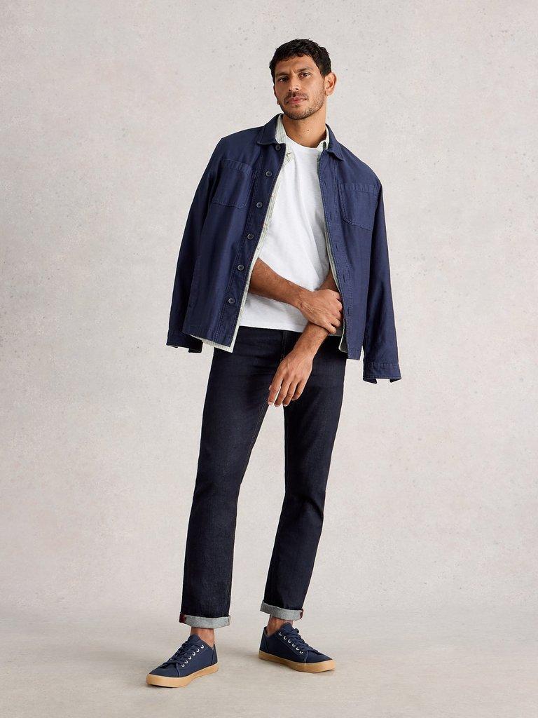 Abersoch Crew Neck Tee in BRIL WHITE - MODEL FRONT