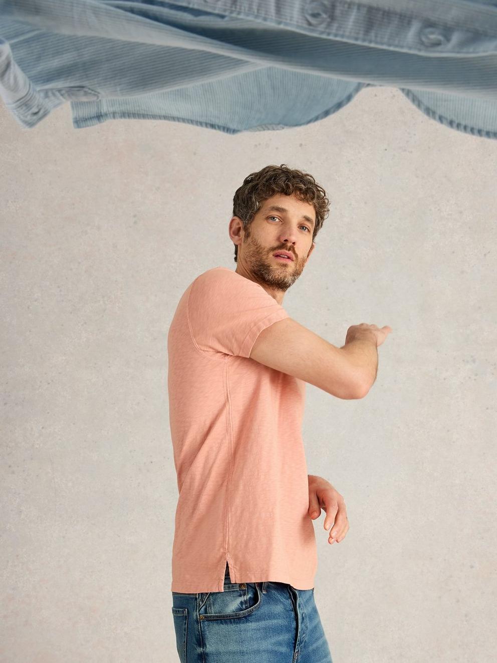 Abersoch Crew Neck Tee in LGT PINK - LIFESTYLE