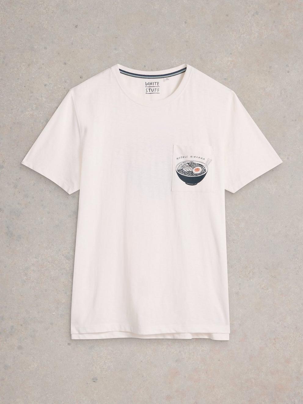 Ramen Graphic Tee in WHITE PR - FLAT FRONT