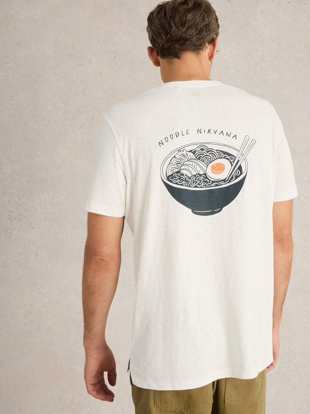 Ramen Graphic Tee in WHITE PR - MODEL BACK