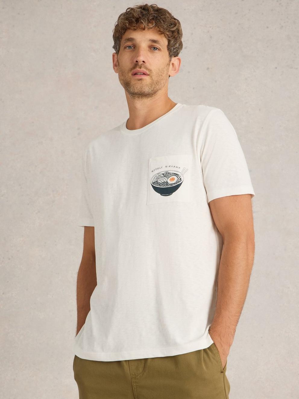 Ramen Graphic Tee in WHITE PR - MODEL DETAIL
