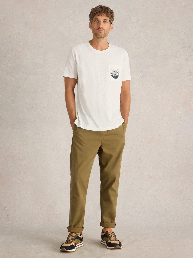 Ramen Graphic Tee in WHITE PR - MODEL FRONT