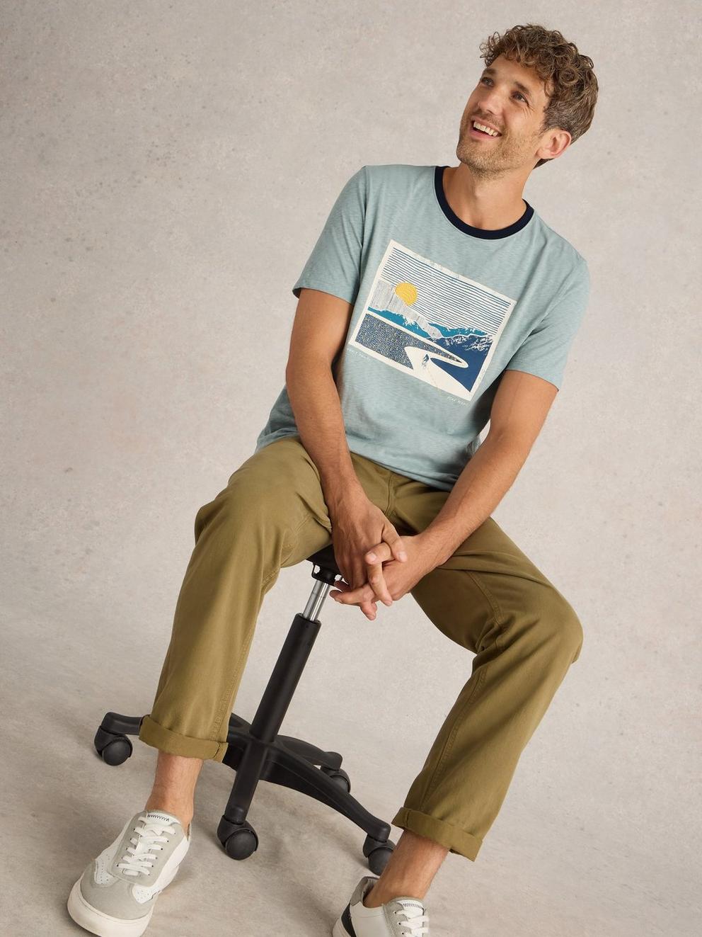 Peak Pedals Graphic Tee in BLUE PR - LIFESTYLE